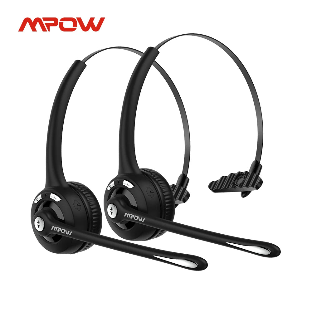 1/2 pack Mpow Pro Office Wireless Bluetooth V5.0 headphone With Microphone 13H Talking Time For Driver Call Center Skype Office S7c915b95297442fb84ba526550d0f8ff5 Amrit Store